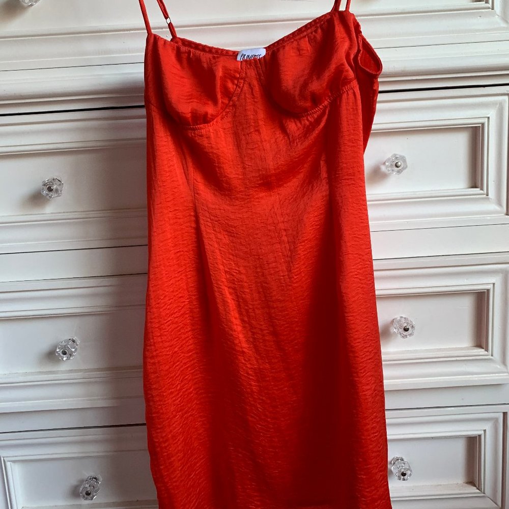 Princess Polly Red Satin Slip Dress